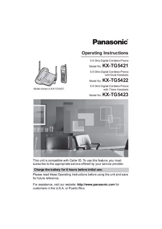 Mode d'emploi PANASONIC KX-TG5421S