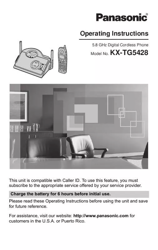 Mode d'emploi PANASONIC KX-TG5428B