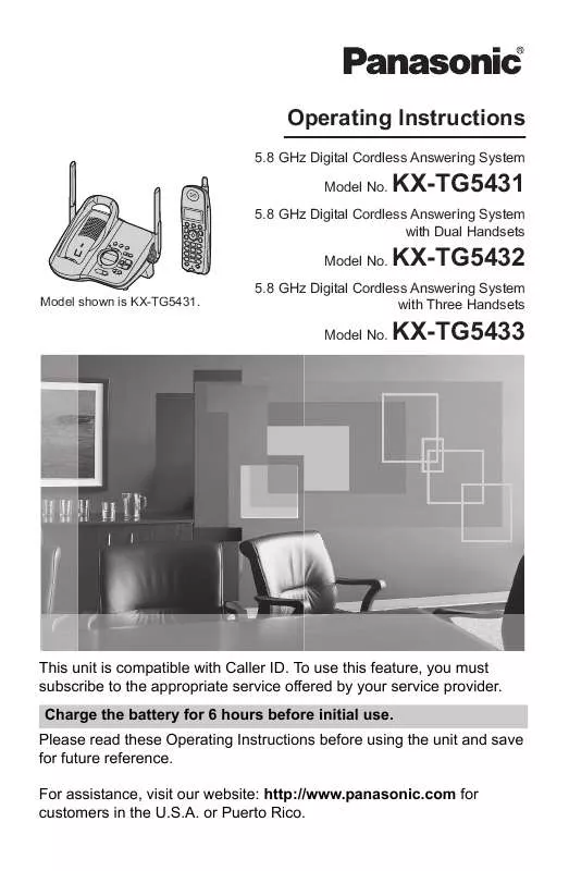 Mode d'emploi PANASONIC KX-TG5431W