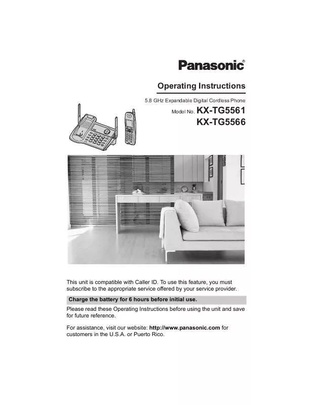 Mode d'emploi PANASONIC KX-TG5561M
