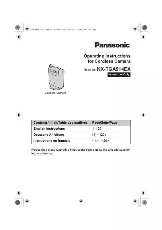 Mode d'emploi PANASONIC KX-TG9140EX