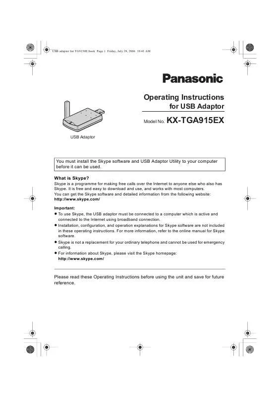 Mode d'emploi PANASONIC KX-TG9150E