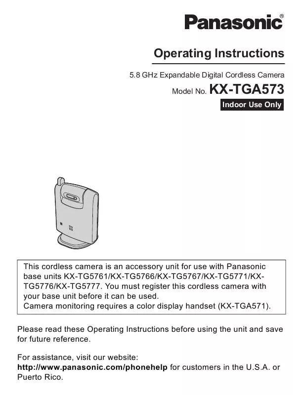 Mode d'emploi PANASONIC KX-TGA573S