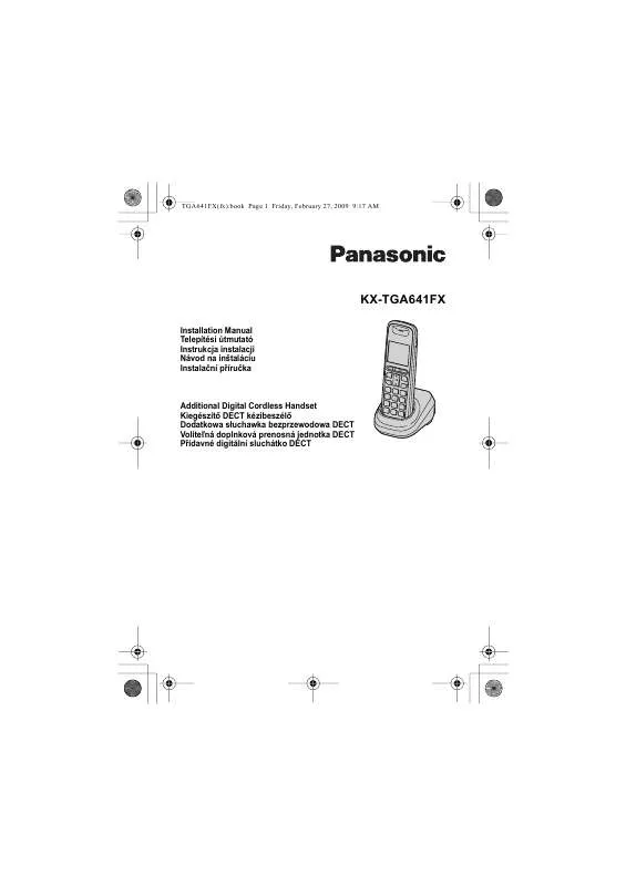 Mode d'emploi PANASONIC KX-TGA641FX