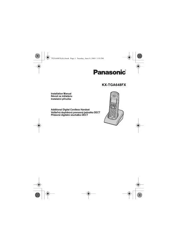 Mode d'emploi PANASONIC KX-TGA648FX