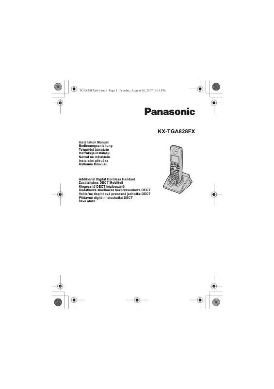 Mode d'emploi PANASONIC KX-TGA828FX