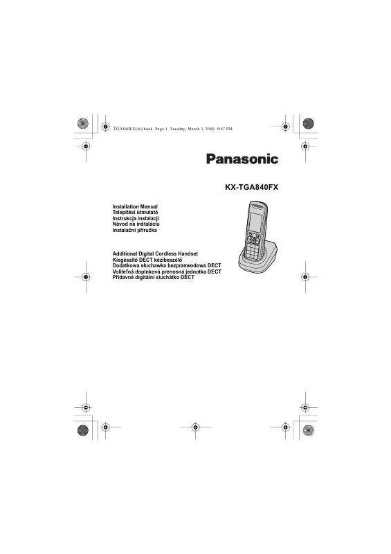 Mode d'emploi PANASONIC KX-TGA840FX