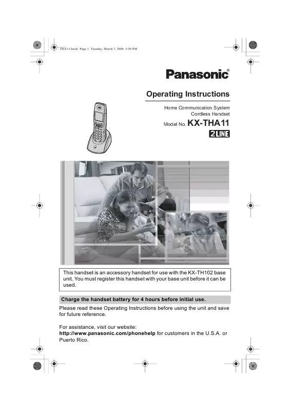 Mode d'emploi PANASONIC KX-THA11