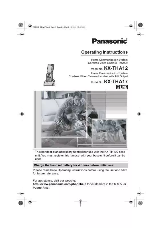 Mode d'emploi PANASONIC KX-THA12