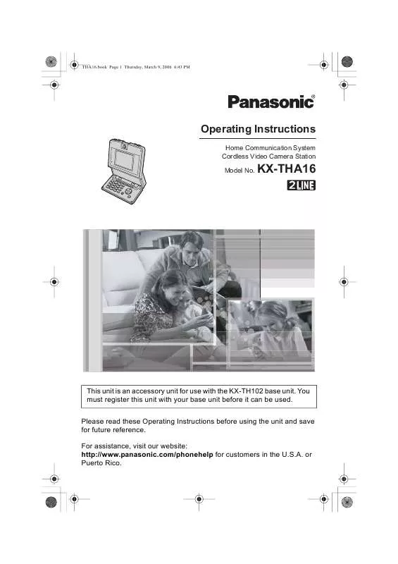 Mode d'emploi PANASONIC KX-THA16