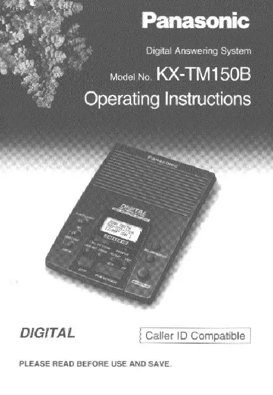 Mode d'emploi PANASONIC KX-TM150B