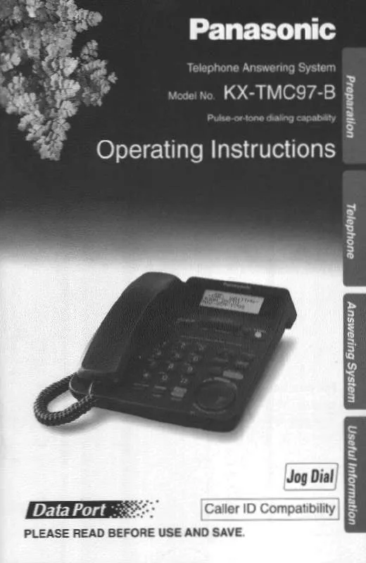 Mode d'emploi PANASONIC KX-TMC97B