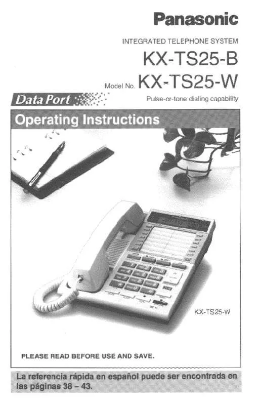 Mode d'emploi PANASONIC KX-TS25B