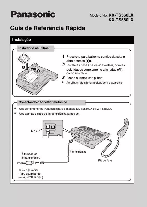 Mode d'emploi PANASONIC KX-TS560LX