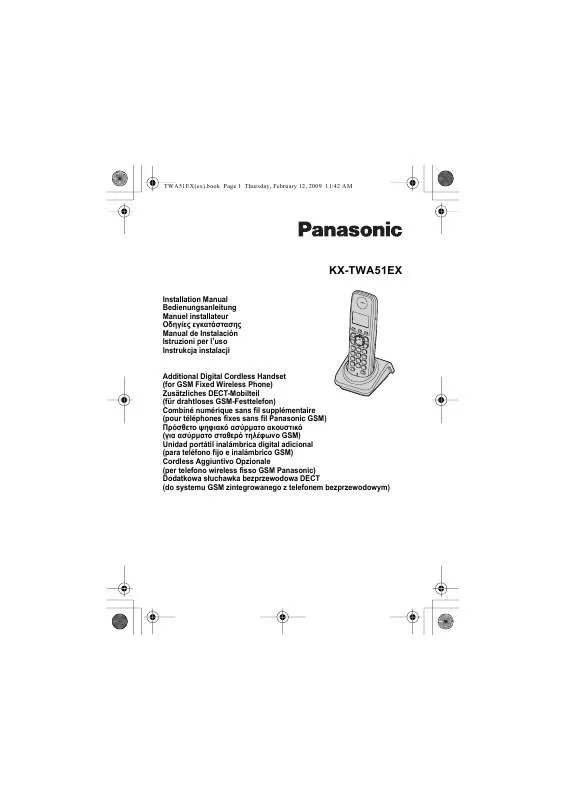 Mode d'emploi PANASONIC KX-TWA51EX