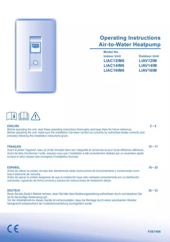 Mode d'emploi PANASONIC LIAC12IM6