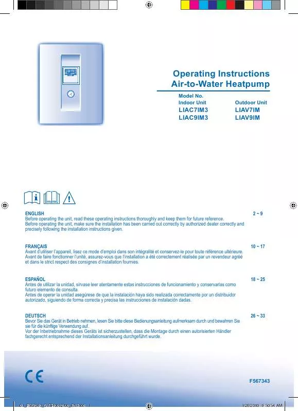 Mode d'emploi PANASONIC LIAC9IM3