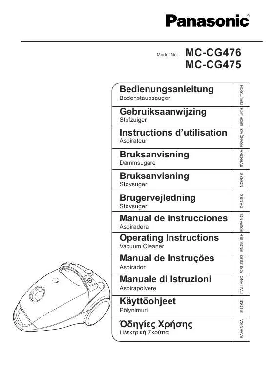 Mode d'emploi PANASONIC MC-CG476BE7A