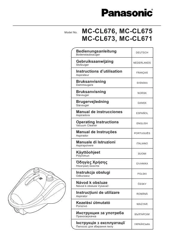 Mode d'emploi PANASONIC MC-CL676