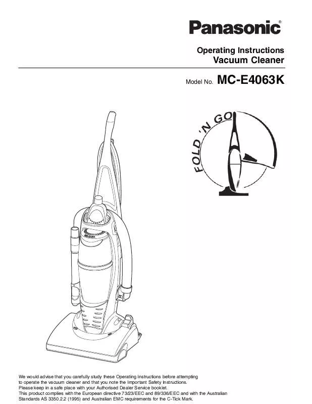 Mode d'emploi PANASONIC MC-E4063K