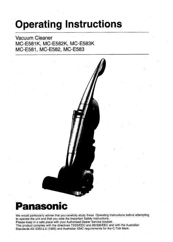 Mode d'emploi PANASONIC MC-E583