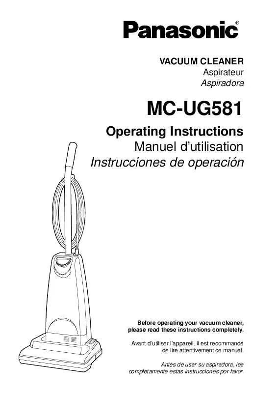Mode d'emploi PANASONIC MC-UG581