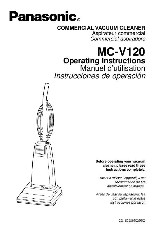 Mode d'emploi PANASONIC MC-V120