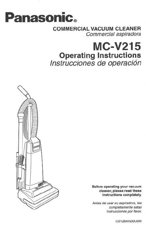 Mode d'emploi PANASONIC MC-V215