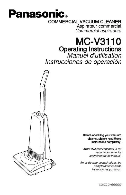 Mode d'emploi PANASONIC MC-V3110