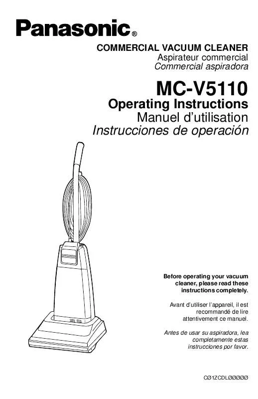 Mode d'emploi PANASONIC MC-V5110