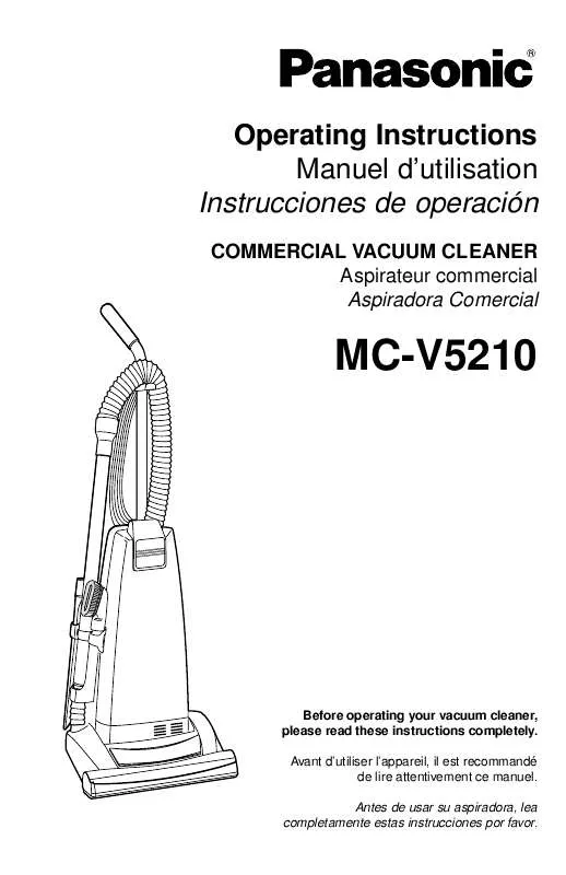 Mode d'emploi PANASONIC MC-V5210