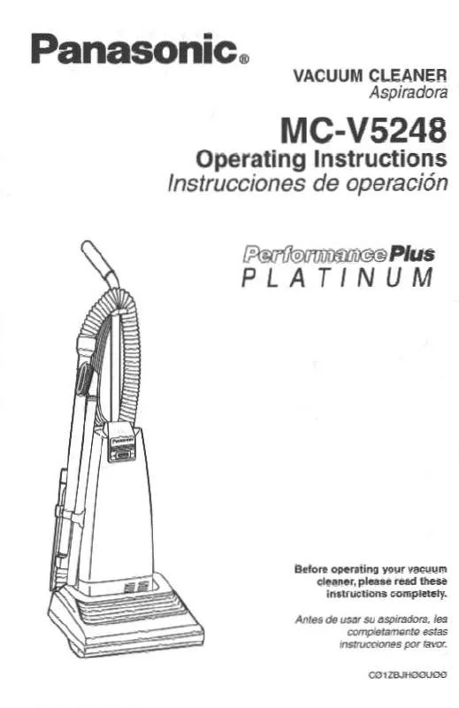 Mode d'emploi PANASONIC MC-V5248