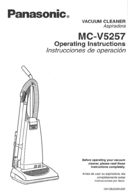 Mode d'emploi PANASONIC MC-V5257