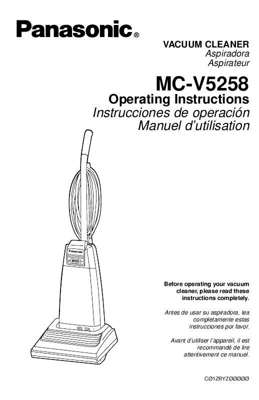 Mode d'emploi PANASONIC MC-V5258