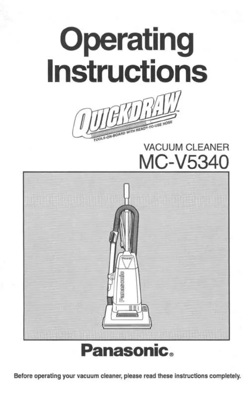 Mode d'emploi PANASONIC MC-V5340