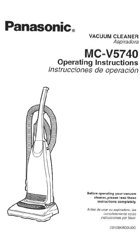 Mode d'emploi PANASONIC MC-V5740