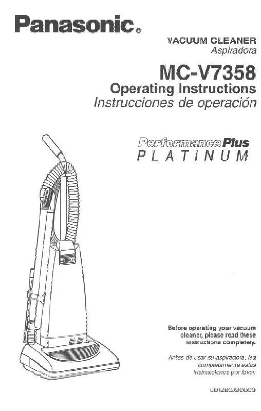 Mode d'emploi PANASONIC MC-V7358