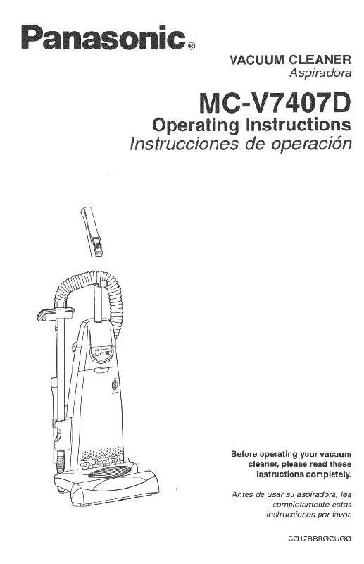 Mode d'emploi PANASONIC MC-V7407D