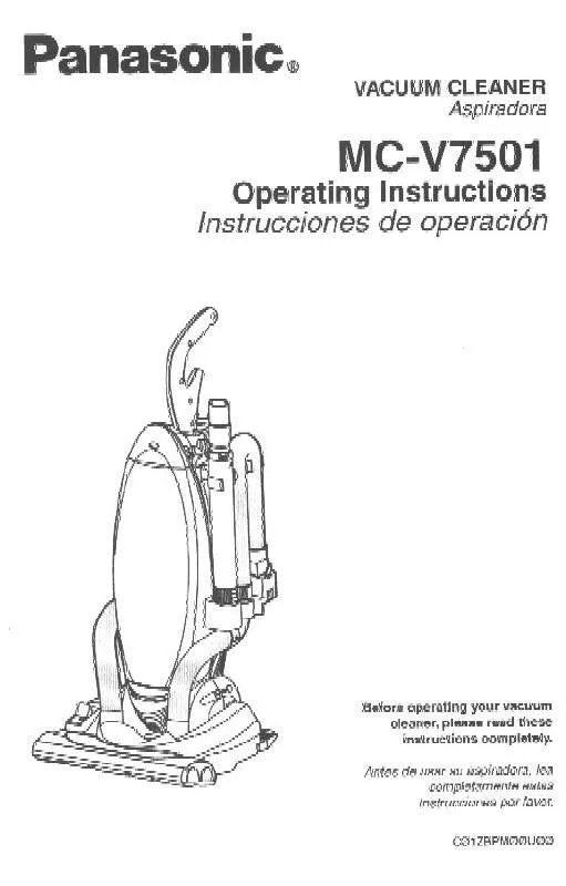 Mode d'emploi PANASONIC MC-V7501