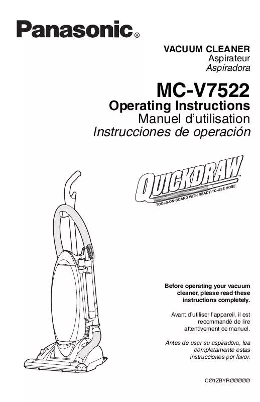 Mode d'emploi PANASONIC MC-V7522