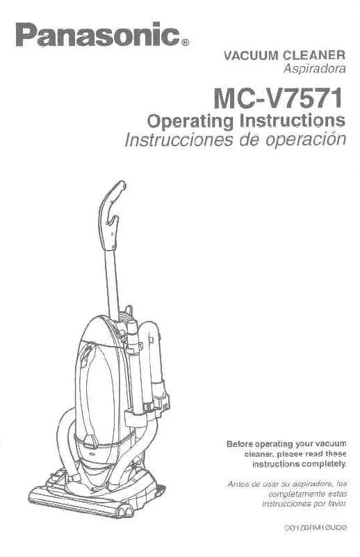 Mode d'emploi PANASONIC MC-V7571