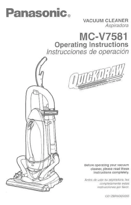Mode d'emploi PANASONIC MC-V7581