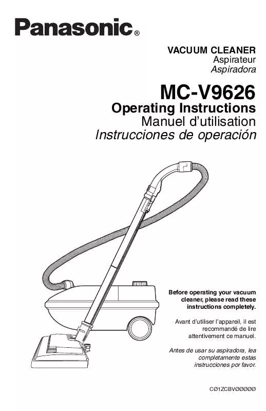 Mode d'emploi PANASONIC MC-V9626