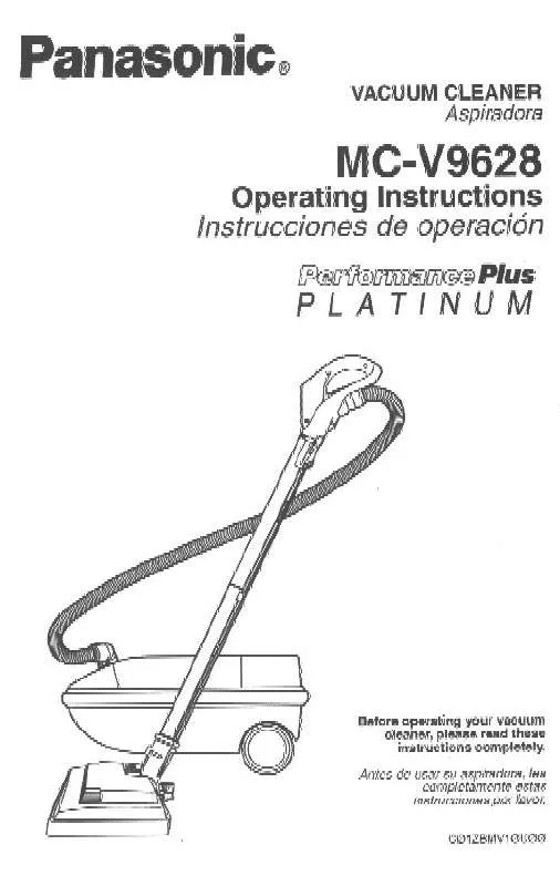 Mode d'emploi PANASONIC MC-V9628