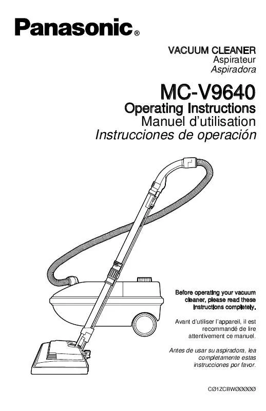 Mode d'emploi PANASONIC MC-V9640