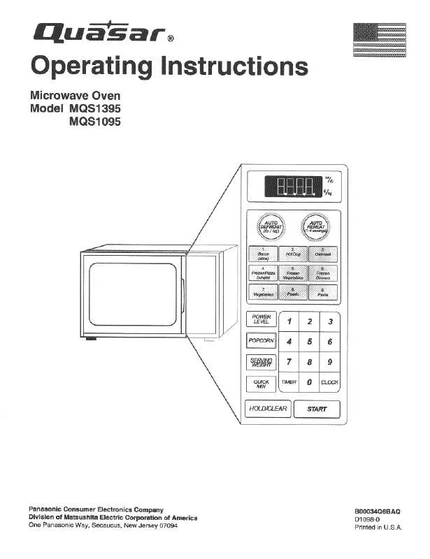 Mode d'emploi PANASONIC MQS1095E