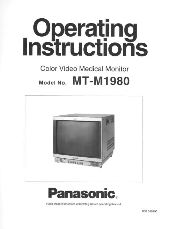 Mode d'emploi PANASONIC MTM1980