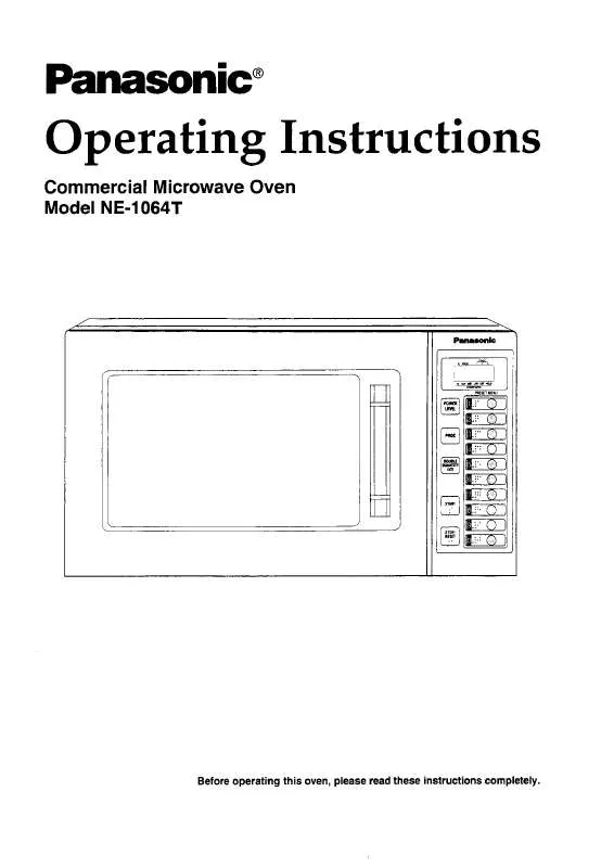 Mode d'emploi PANASONIC NE-1064