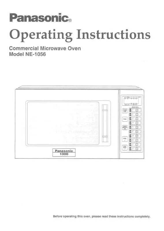 Mode d'emploi PANASONIC NE-1056