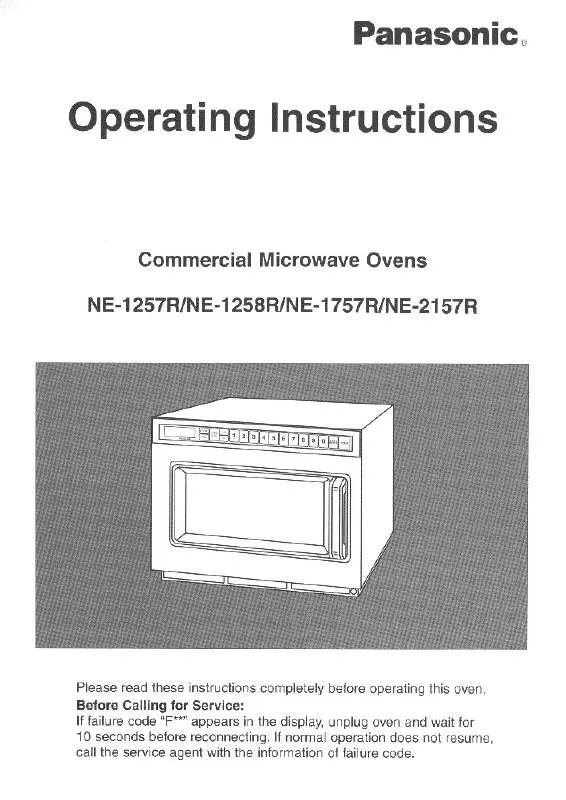 Mode d'emploi PANASONIC NE-1258R